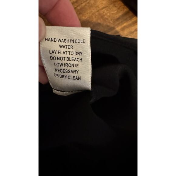 Mosaic & Co High Waisted Black Tailored Dress Shorts Ruffle Pockets Size Large - Picture 11 of 12